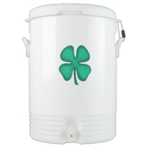Lucky 4 Leaf Irish Clover cooler white 10 gallon