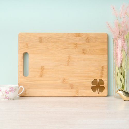 Lucky 4 Leaf Irish Clover cutting board