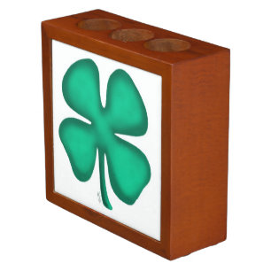 Lucky 4 Leaf Irish Clover desk organizer