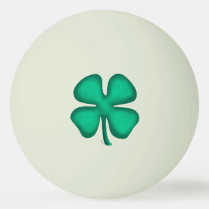 Lucky 4 Leaf Irish Clover gg 1-star ping pong ball