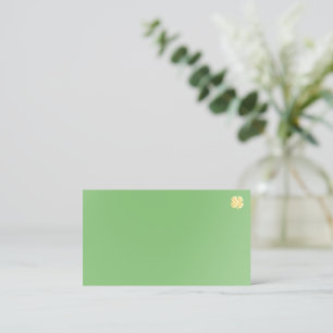Lucky 4 Leaf Irish Clover gold gr business cards s