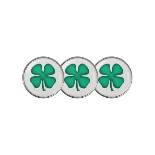 Lucky 4 Leaf Irish Clover golf ball markers
