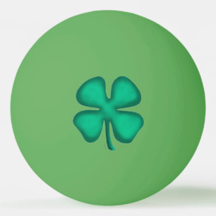 Lucky 4 Leaf Irish Clover gr 1-star ping pong ball