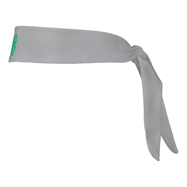 Lucky 4 Leaf Irish Clover gray headband (Rotate 90)