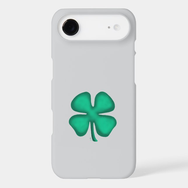 Lucky 4 Leaf Irish Clover gray iPhone 17 Air case (Back)