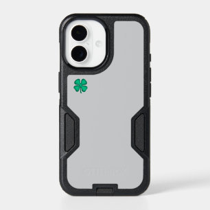 Lucky 4 Leaf Irish Clover gray iPhone 17 OB case