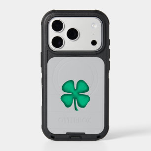 Lucky 4 Leaf Irish Clover gray iPhone 17 Pro case