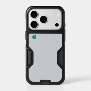 Lucky 4 Leaf Irish Clover gray iPhone 17 Pro case