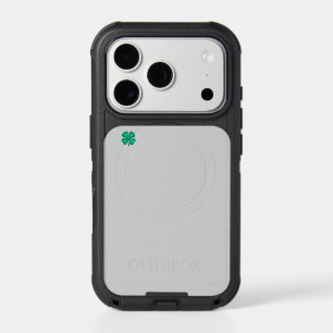 Lucky 4 Leaf Irish Clover gray iPhone 17 Pro case