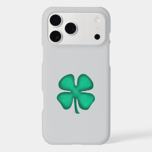 Lucky 4 Leaf Irish Clover gray iPhone 17 Pro Max Case
