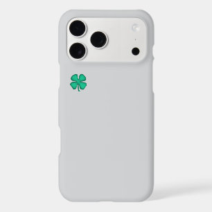Lucky 4 Leaf Irish Clover gray iPhone 17 Pro Max Case