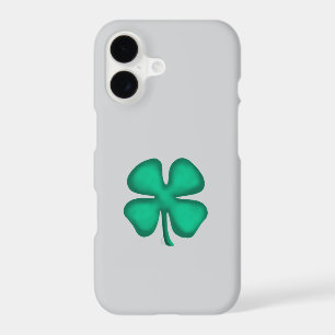 Lucky 4 Leaf Irish Clover gray iPhone 17 S case