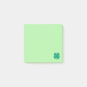 Lucky 4 Leaf Irish Clover green 3x3 note pads