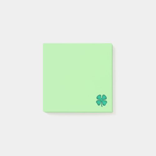 Lucky 4 Leaf Irish Clover green 3x3 note pads