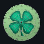 Lucky 4 Leaf Irish Clover green dartboard<br><div class="desc">Lucky 4 Leaf Irish Clover dartboards are a great way to show 'your Irish' and dartboards for darts players on St. Patrick's Day or any day. Lucky 4 Leaf Irish Clover is Steamy Raimon original art and has 1st 4-leaf clover design for sale ever on www anywhere.</div>