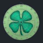 Lucky 4 Leaf Irish Clover green dartboard<br><div class="desc">Lucky 4 Leaf Irish Clover dartboards are a great way to show 'your Irish' and dartboards for darts players on St. Patrick's Day or any day. Lucky 4 Leaf Irish Clover is Steamy Raimon original art and has 1st 4-leaf clover design for sale ever on www anywhere.</div>