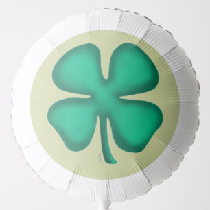 Lucky 4 Leaf Irish Clover green helium balloon