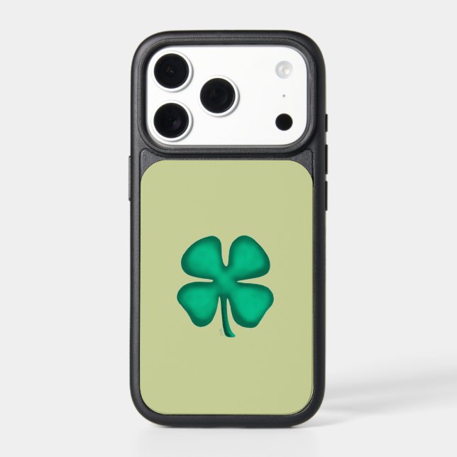 Lucky 4 Leaf Irish Clover green iPhone 17 Pro case (Back)