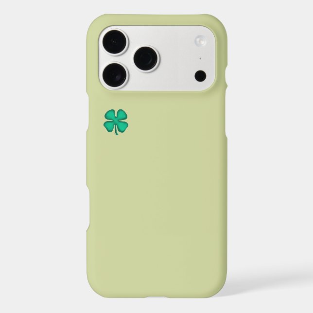 Lucky 4 Leaf Irish Clover green iPhone 17 Pro Max Case-Mate iPhone Case (Back)