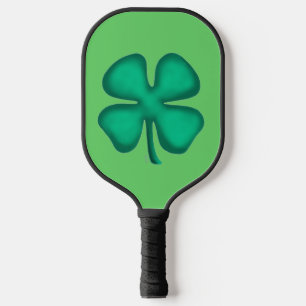 Lucky 4 Leaf Irish Clover green pickleball paddle