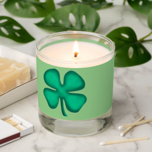 Lucky 4 Leaf Irish Clover green scented candle
