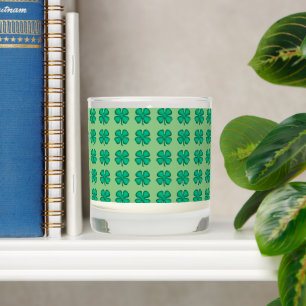 Lucky 4 Leaf Irish Clover green scented candle