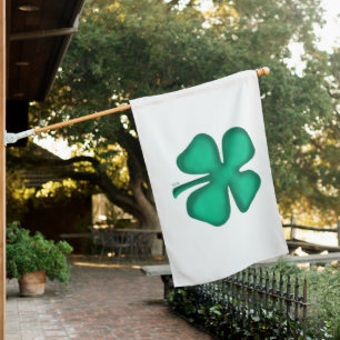 Lucky 4 Leaf Irish Clover house flag