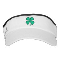 Lucky 4 Leaf Irish Clover knit sports visor