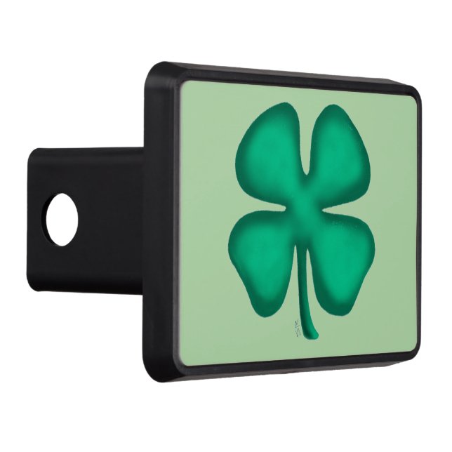Lucky 4 Leaf Irish Clover lg hitch cover receiver (Right)