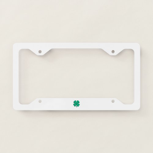 Lucky 4 Leaf Irish Clover license plate frame