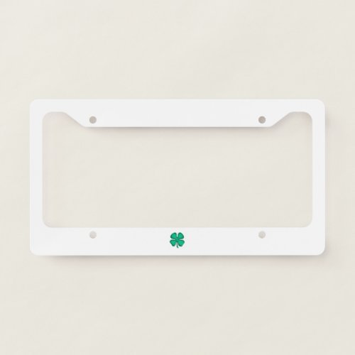 Lucky 4 Leaf Irish Clover license plate frame