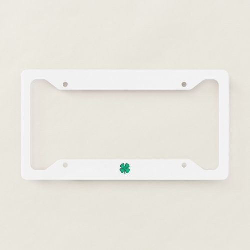 Lucky 4 Leaf Irish Clover license plate frame