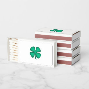 Lucky 4 Leaf Irish Clover matchboxes