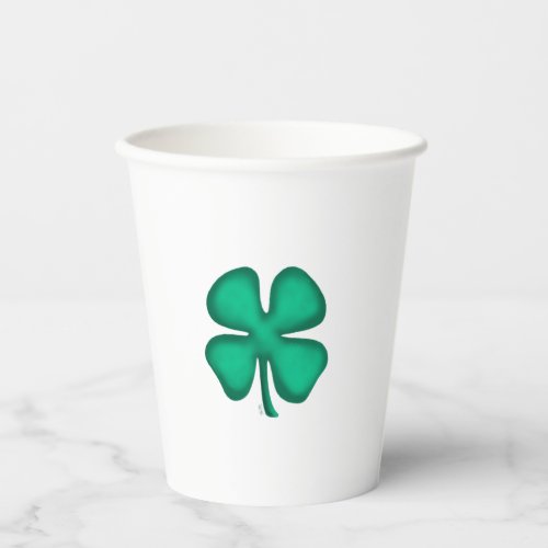 Lucky 4 Leaf Irish Clover paper cups