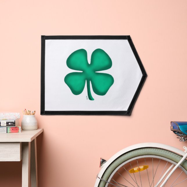 Lucky 4 Leaf Irish Clover pennant banner (Insitu 2)