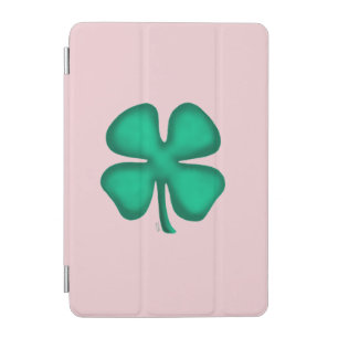 Lucky 4 Leaf Irish Clover pink Apple iPad cover