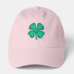 Lucky 4 Leaf Irish Clover pink golf perform cap