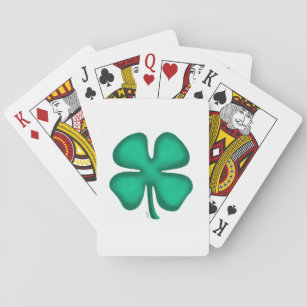 Lucky 4 Leaf Irish Clover playing cards