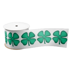 Lucky 4 Leaf Irish Clover ribbon spool