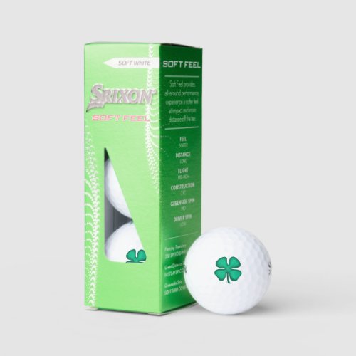 Lucky 4 Leaf Irish Clover Srixon soft golf balls
