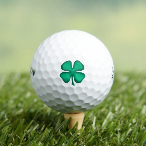 Lucky 4 Leaf Irish Clover Srixon soft golf balls