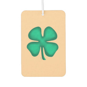 Lucky 4 Leaf Irish Clover tan car air freshener