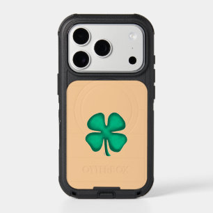 Lucky 4 Leaf Irish Clover tan iPhone 17 Pro case