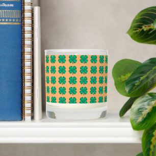Lucky 4 Leaf Irish Clover tan scented candle