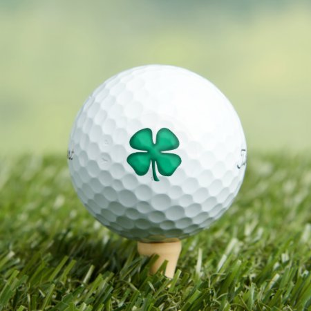 Lucky 4 Leaf Irish Clover Titleist Pro Golf Balls