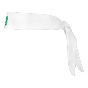 Lucky 4 Leaf Irish Clover white headband