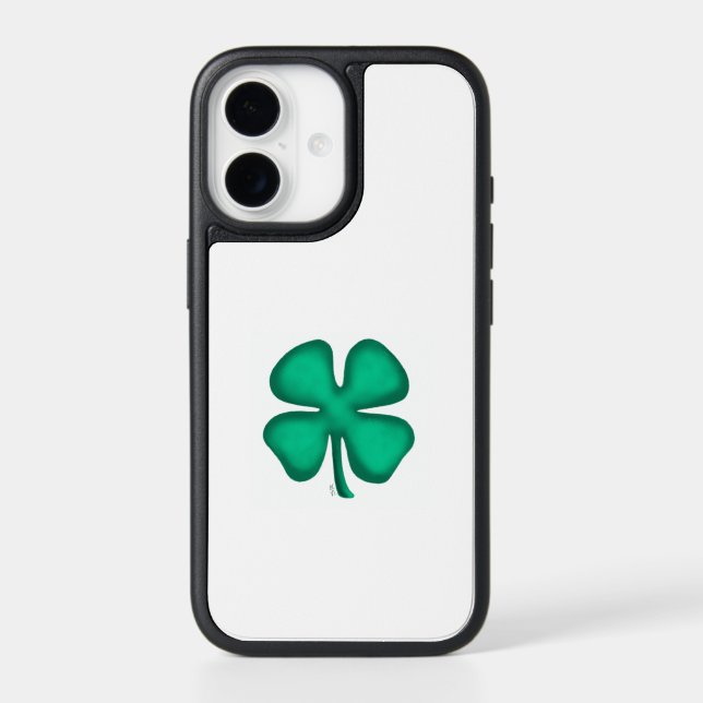 Lucky 4 Leaf Irish Clover white iPhone 17 OB case (Back)