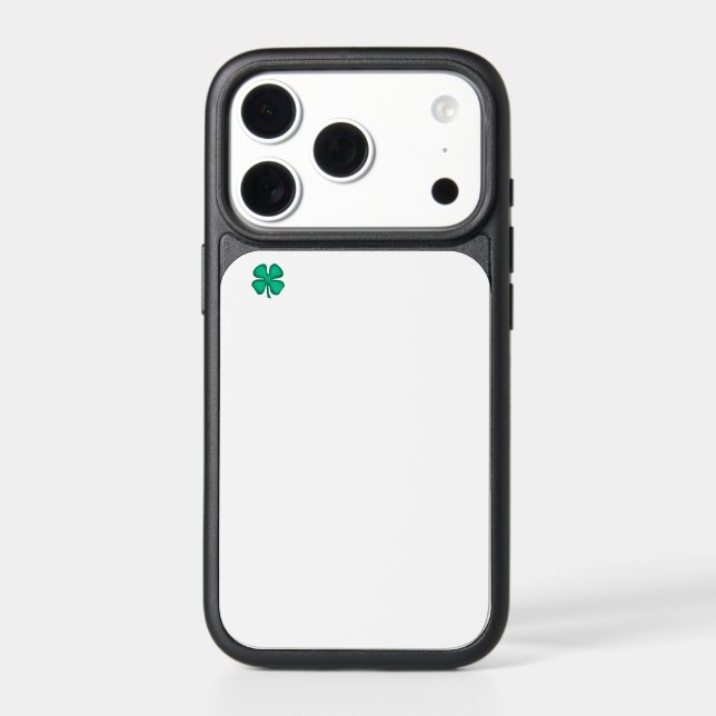 Lucky 4 Leaf Irish Clover white iPhone 17 Pro case (Back)