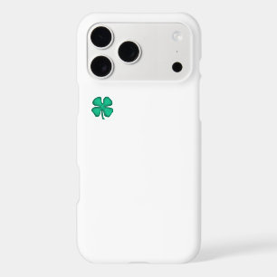 Lucky 4 Leaf Irish Clover white iPhone 17 Pro Max Case