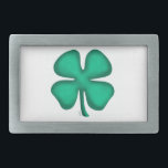 Lucky 4 Leaf Irish Clover white rectangle buckle Belt Buckle<br><div class="desc">Lucky 4 Leaf Irish Clover belt buckles are a great way to show 'your Irish' and great buckles to wear for St. Patrick's Day, for parades, and every day. Lucky 4 Leaf Irish Clover is Steamy Raimon original art and the 1st 4-leaf clover design for sale ever on www anywhere....</div>